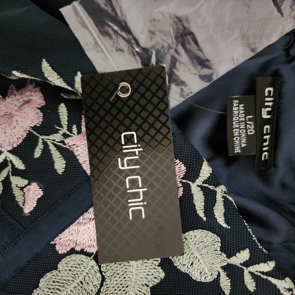 City Chic Aphrodite Party Cocktail Dress Navy size XL S plus size‎ 16 new!!! - Picture 12 of 15